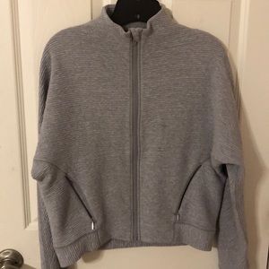 Lululemon grey ribbed bomber jacket size 8